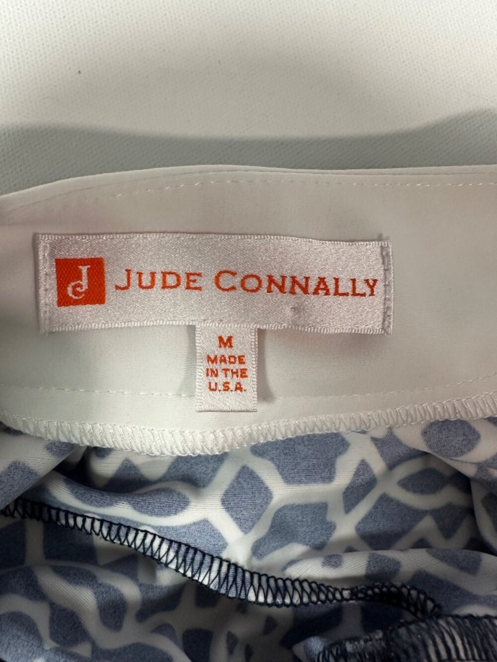 Jude Connally Megan Tunic Top Navy White Geo Print Medium - Picture 7 of 11